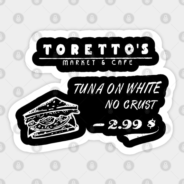 Fast & Furious - Tuna on White no Crust Dark BG Sticker by olivergraham